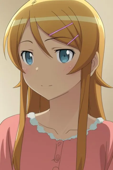 <lora:Oreimo_kousaka kirino:0.7> kousaka kirino, hairclip, hair ornament, 8k, masterpiece, absurdres, anime,