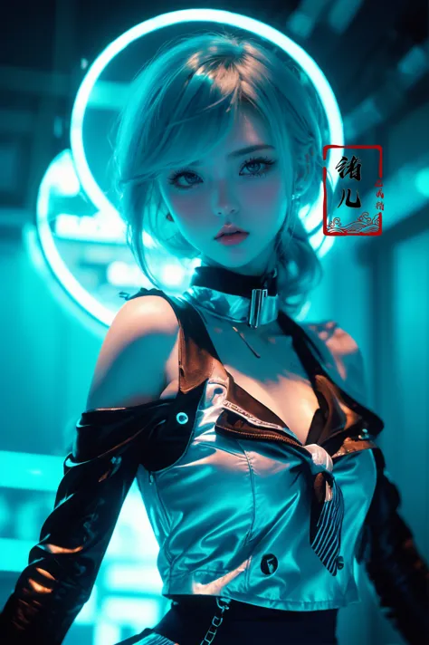 a woman in a futuristic outfit posing for a photo