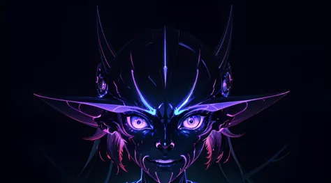 In the digitally rendered world of an anime, a nocturnal goblin with augmented features emerges. Picture a highly detailed painting capturing this creature with luminous cybernetic enhancements seamlessly integrated into its wild and eerie appearance. Its onyx skin reflects the glow of neon circuits, casting an otherworldly aura. The sharp, angular features of its face suggest intelligence and cunning, while its slender frame seems to meld into the shadows. This high-definition image captivates with its intricate details and evokes a sense of wonder at the melding of fantasy and technology.
( Style-DoF, Style-DA)  Style-EMCG