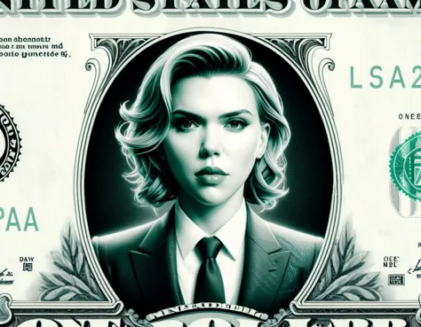 a close up of a dollar bill with a woman in a suit on it