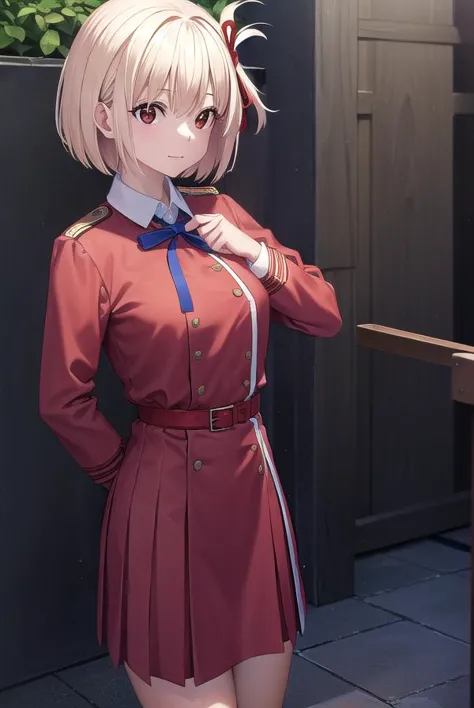 es ist nicht einmal abgeschwächt, nishikigi chisato, Kurzes Haar, bangs, Blondes Haar, (rote Augen:1.5), hair Schleife, Eine Seite nach oben, Bob-Frisur, brechen shirt, lange Ärmel, Kleid, Schleife, weißes Hemd, Kragenhemd, belt, neck Schleife, red Kleid, blue Schleife, pleated Kleid, grey Kleid, two-tone Kleid, red belt, Lakritz-Uniform,
brechen outdoors, Stadt,
brechen looking at viewer, (Cowboy-Schuss:1.5),
brechen (Meisterwerk:1.2), beste Qualität, Hohe Auflösung, Einheit 8k Hintergrundbild, (Illustration:0.8), (Schöne, detaillierte Augen:1.6), extrem detailliertes Gesicht, Perfekte Beleuchtung, extrem detaillierte CG, (perfekte Hände, Perfekte Anatomie),