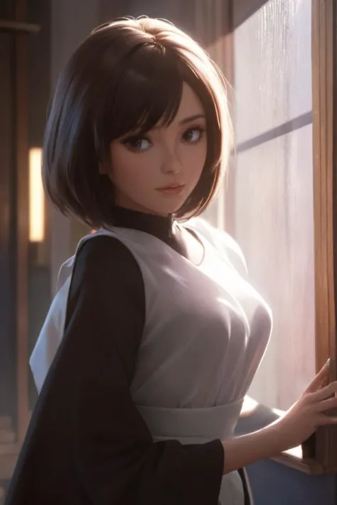 realistic portrait of a beautiful female jointed wooden doll, art by ilya kuvshinov and wlop and and ilya kuvshinov and artgerm, intricate, epic lighting, cinematic composition, hyper realistic, 8k resolution, unreal engine 5, raytracing, ultraviolet colors,