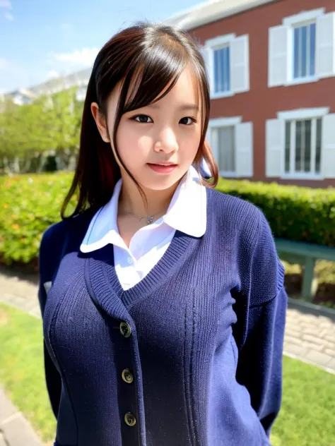8k,masterpiece,1girl,realistic,finely detail,school uniform,