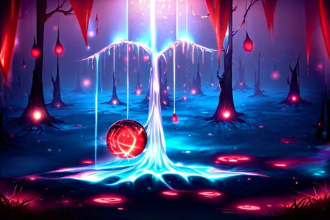 lots of small details, soft colors, photorealistic, volumetric lighting, scifi, ecto a willow tree, orbs, galaxy background, mote lights, magical energy, glass orbs, flower pedals, cherry tree, lightning, glowing, forest, ((GlowingRunes_red orbs):1.1), flower, luminescent grass, aroura borealis, sunset,
<lora:ectoV5:1>
<lora:GlowingRunesAIv4:1>
<lora:add_detail:1>
<lora:darkAndLight_v20:0.05>