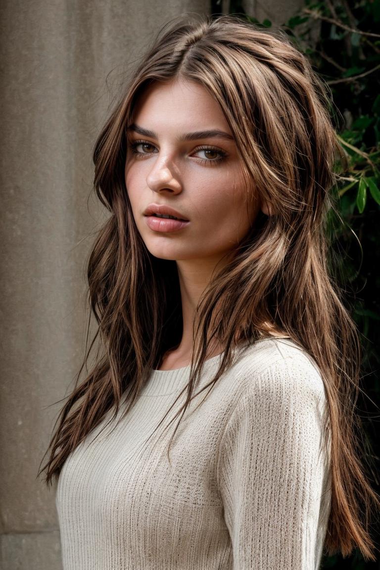 Emily ratajkowski a 20 year old female, naked, perky breasts - SeaArt AI