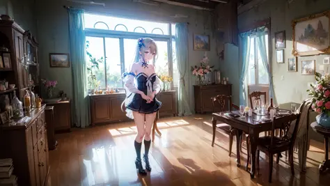 (masterpiece,best quality:1.6),
(solo,1girl,bishoujo,bust:1.2),
scenery,(indoors,glassware),
flower,butterfly,