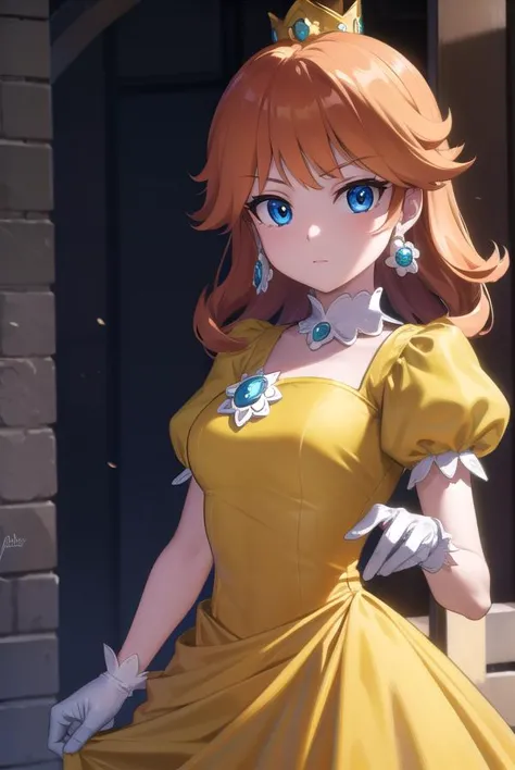 princessdaisy, <lora:princessdaisy-lora-nochekaiser:1>,
princess daisy, blue eyes, long hair, orange hair,
BREAK crown, daisy, d...