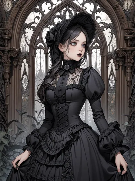((victorian gothic:1.3)), ((masterpiece:1.1)), (extremely detailed and beautiful background), ((Ultra-precise depiction)), ((Ult...