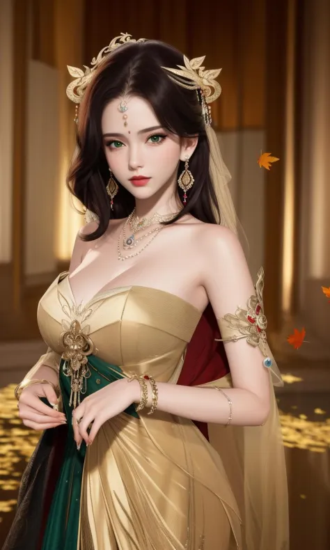 (,1girl, pov,best quality,masterpiece,  ) , (())  <lora:DA_GuFengJiaRen_LingA:0.6>
ultra realistic 8k cg, flawless, clean, masterpiece, professional artwork, famous artwork, cinematic lighting, cinematic bloom, perfect face, beautiful face, fantasy, dreamlike, unreal, science fiction, luxury, jewelry, diamond, gold, pearl, gem, sapphire, ruby, emerald, intricate detail, delicate pattern, charming, alluring, seductive, erotic, enchanting, hair ornament, necklace, earrings, bracelet, armlet,halo,autumn leaves,