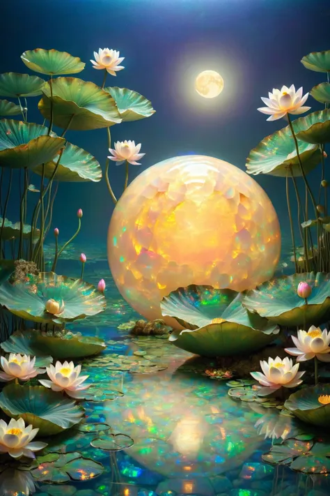 ral-opal style,<lora:ral-opal-sdxl:1>,
Lotus Pond Moonlight,