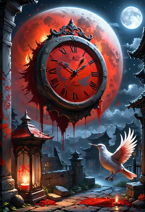 Whispering in the shadows
Corrupt must, old spice, blood moon
The clock flocks like doves
Crying was what killing is now, <lora:...