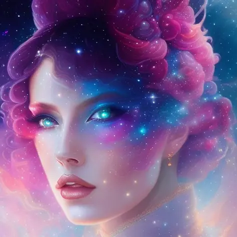 You are the universe experiencing itself., universe fulfilling the body, fantasy, renaissance aesthetic, star trek aesthetic, pastel colors aesthetic, intricate fashion clothing, highly detailed, surrealistic, digital painting, concept art, sharp focus, illustration