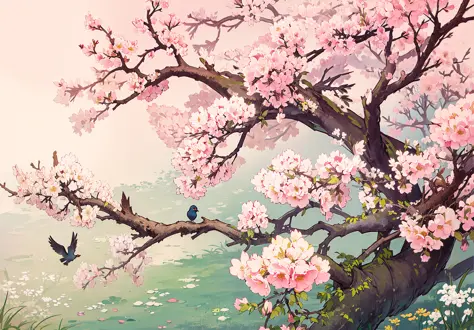 <lora:Gongbi:0.7>,Gongbi:1.3,bird,china,flower,tree,grass,wind,8k wallpaper:1,