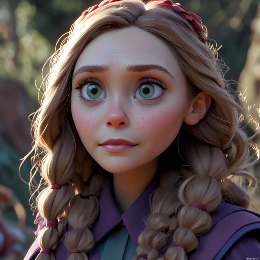 Pixar character of Elizabeth Olsen, Elizabeth Olsen