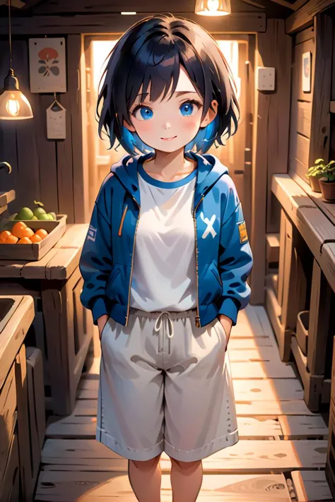 <lora:cutifiedanimecharacterdesign_variant_type_A_SDXL_v10:0.7>
one girl standing alone in a wooden village,  eyes are blue,  ha...