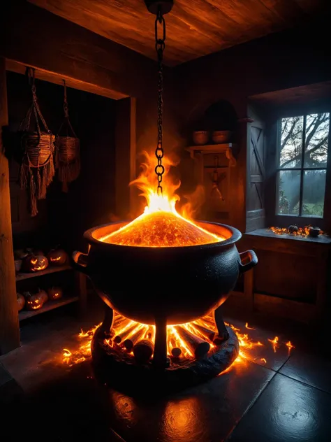 a close up of a fire in a pot on a stove