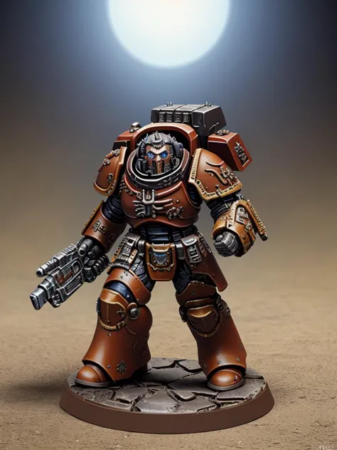 pmini style, painted miniature of a space marine, warhammer character design, close-up shot, used, abrased, Intricate, High Detail, Sharp focus, dramatic, photorealistic art <lora:Painted_Miniature_i_v3.0:0.7>