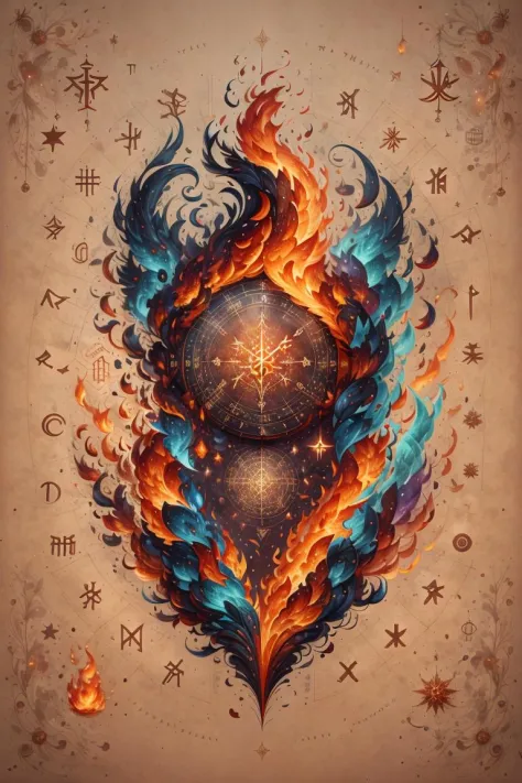 <lora:typography-astrology-style-darquelilly-v1:1>typologyastrologystyle, fire