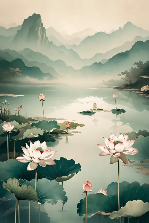 【Traditional Chinese Painting Landscape】 Chinese Ink Painting Zen Landscape