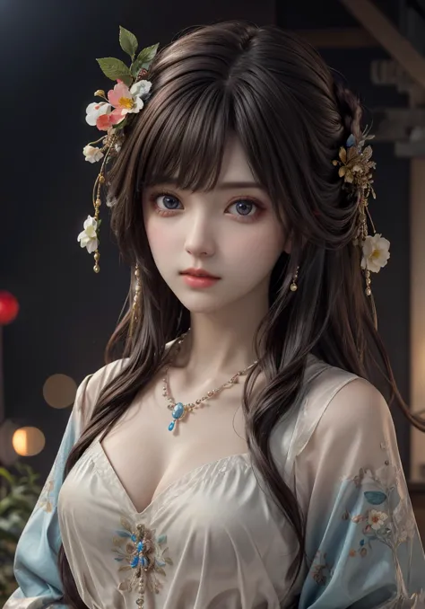 1girl,((solo)),((ultra-detailed)),in the field,overexposure,extremely detailed cg 8k wallpaper,extremely delicate and beautiful,highly detailed,cinematic lighting,(cinematic highlight hair),(best quality),((masterpiece)),stand \(jojo\),perfect eyes,
in spring,dusk,hair ornament,jewelry,bead necklace,
Tyndall effect,hdr,pixel-perfect duplicate,exquisite face,outskirts,hdr,<lora:more_details_2:0.4>,<lora:side_buns_hairstyle:0.3>,<lora:Sexy nightgown Chinese Hanfu(84):0.3>,