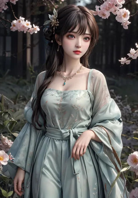 1girl,((solo)),((ultra-detailed)),in the field,overexposure,extremely detailed cg 8k wallpaper,extremely delicate and beautiful,highly detailed,cinematic lighting,(cinematic highlight hair),(best quality),((masterpiece)),stand \(jojo\),perfect eyes,
in spring,dusk,hair ornament,jewelry,bead necklace,
Tyndall effect,hdr,pixel-perfect duplicate,exquisite face,outskirts,hdr,<lora:more_details_2:0.4>,<lora:sexy_beauty:0.3>,<lora:side_buns_hairstyle:0.3>,<lora:Sexy nightgown Chinese Hanfu(84):0.3>,