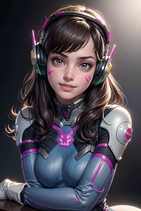 a woman in a futuristic suit with headphones on