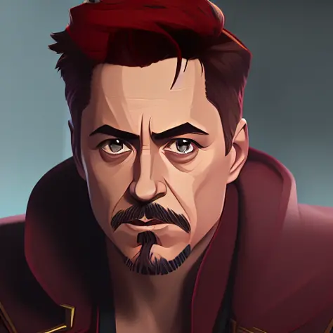 arcane style, robert downey Jr as Tony Stark