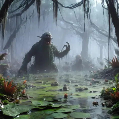 swamp monster SDXL