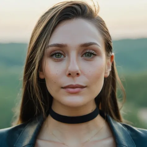 Skin texture, no makeup, Super high res closeup portrait photo of a stunning woman outdoors with straight hair, wearing a small string choker around her neck,f /2.8, Canon, 85mm,cinematic, high quality,looking at the viewer,   <lora:eliolsen_v4_xl_4_standard_wo_cap_merger_31_45_86_03_03_04:1>