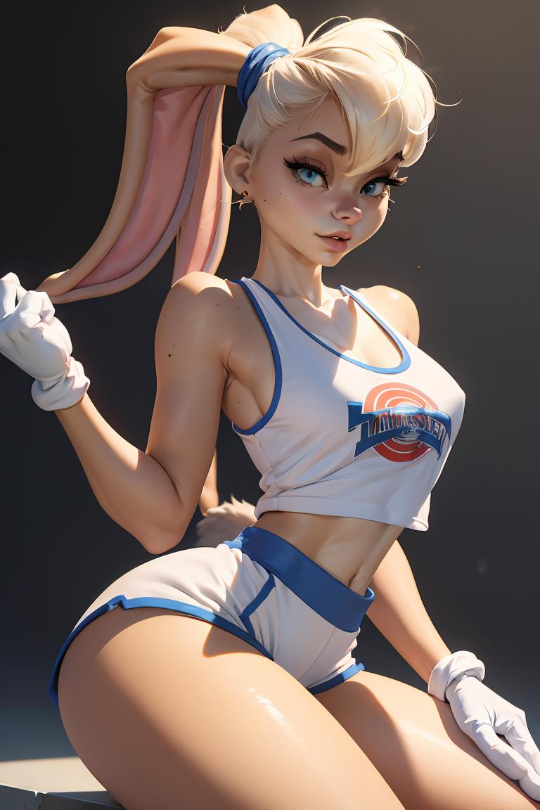 A close up of a cartoon girl in a bunny outfit - SeaArt AI