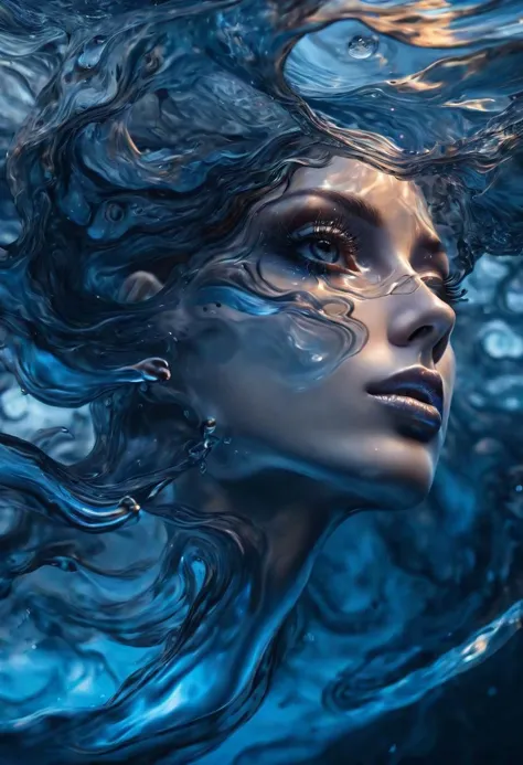 smoke on the water fire in the sky, (goddess eyes), imaginative, swirling, creative, transparent, perfect composition, hyperrealistic, super detailed, 8k, high quality, trending art, trending on artstation, sharp focus, studio photo, intricate details, highly detailed