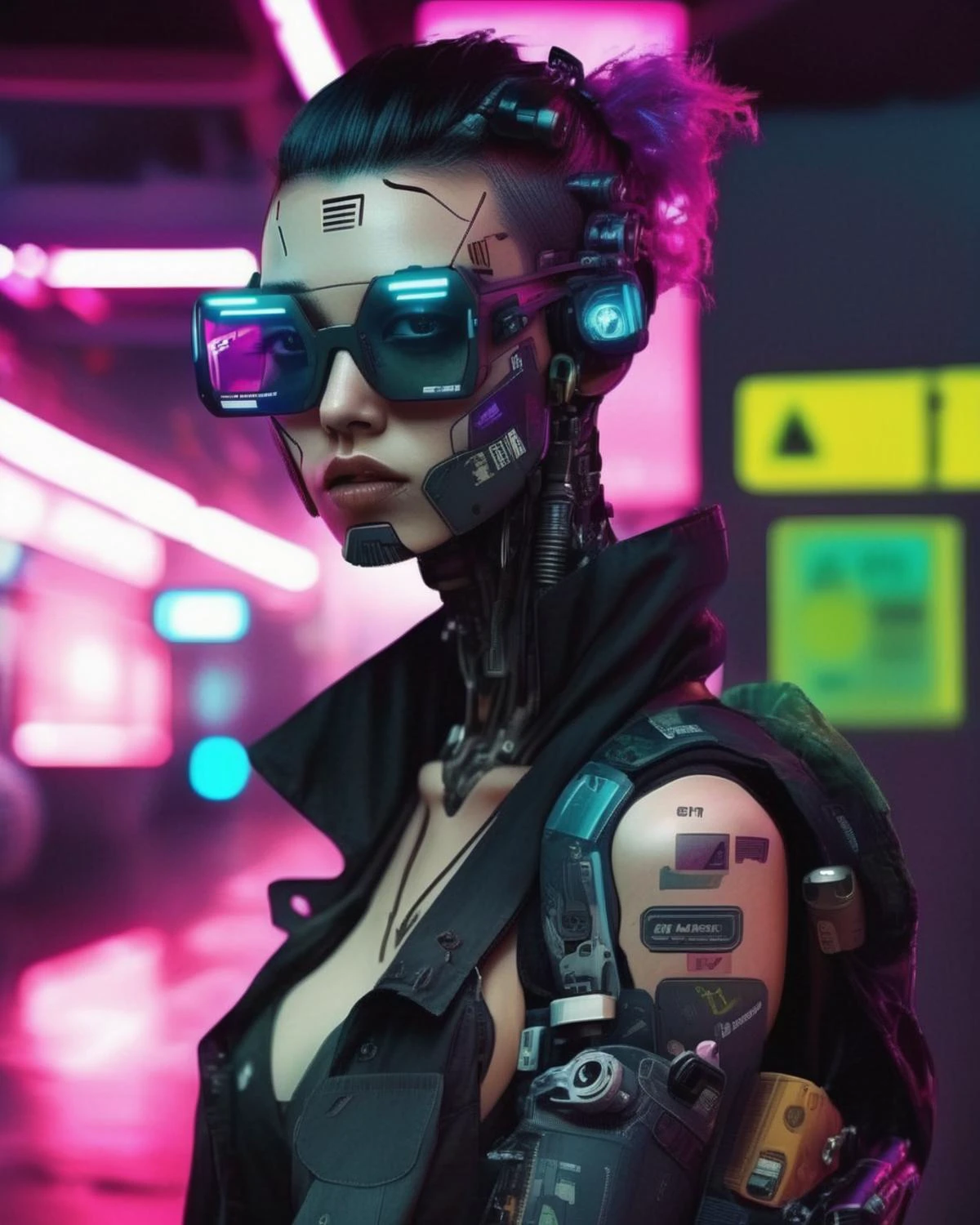 photography , a character, cyberpunk style , 