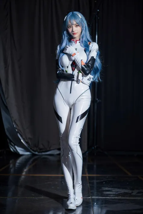[Realistic] <EVA> Ayanami Rei long hair plugsuit cosplay costume |《EVA》绫波丽 长发 战斗服 cos 服