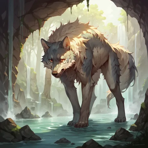 Punktzahl_9, Punktzahl_8_hoch, Punktzahl_7_hoch, Punktzahl_6_hoch, 3l3m3ntx, wolf golem 3l3m3ntw made of water, 3l3m3nte aus Erde