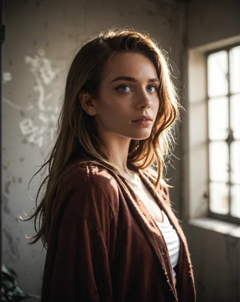 1girl, long hair, low light, dramatic lighting, darkness, eye lighting, smoke, red light, . shallow depth of field, vignette, highly detailed, high budget, bokeh, cinemascope, moody, epic, gorgeous, film grain, grainy, perfect eyes, score_9, score_8_up, score_7_up, score_6_up, photo, raw, realistic