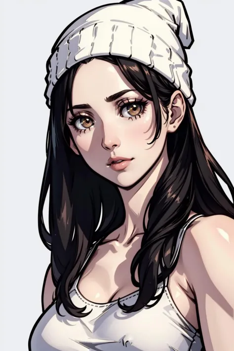 <(photorealistic:1.4), (extremely intricate:1.2)>, pale skin, 1girl, solo, long hair, black hair, clothes writing, brown eyes, l...