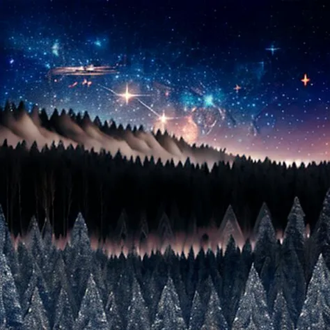 starry_sky, galaxy, solo, glowing, space, sky,  (<lora:galaxy_gods:1>:0.9) (<lora:vectorL:1>:1.5) constellation, galaxy, horizon, skyline, city lights, cloudy sky, (limited vector:0.3), tree,( forest:1.4), night sky, night, <lora:KDAKaiSa:1> (kdakaisa:1.7)