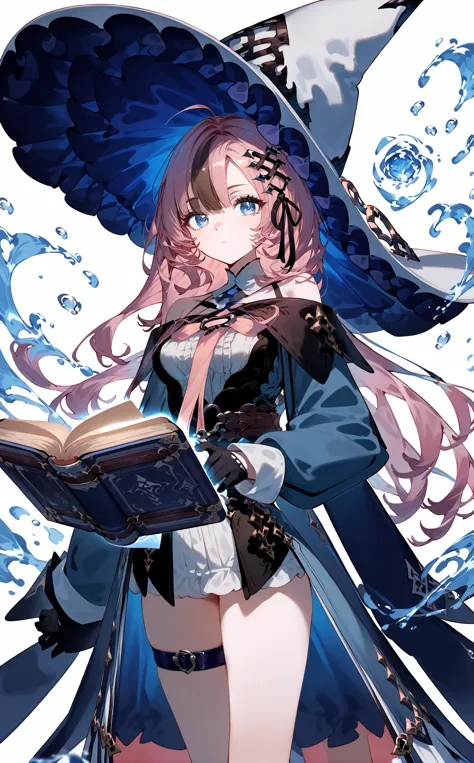 score_9,score_8_up,score_7_up,score_6_up,1girl,solo,
1girl,solo,book,gloves,hat,witch hat,floating object,blue eyes,floating book,white background,black gloves,looking at viewer,long hair,dress,thigh strap,breasts,brown hair,multicolored hair,open book,frills,ribbon,long sleeves,bangs,witch,standing,belt,hair ornament,pink hair,hand up,bare shoulders,expressionless,magic,water<lora:PinkHairWichV1:1>,