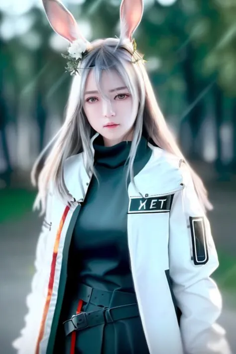 ((photorealistic)), HDR, real, ((cinematic still shot)), cinematic photography, dynamic, dynamic position, dynamic angle

FrostNova,  <lora:ArknightsFrostnova_v10:0.8>, a beautiful girl, animal_ears, rabbit ears, head_ornaments, long hair, white jacket, face scar

the background is ice