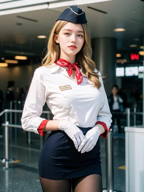 a woman in a uniform is posing for a picture