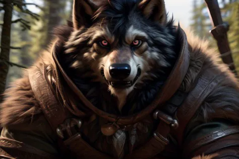 ((pair:1.8)), ((2man)), ((2 males)), (((grupal:1.4))), canine, canid, (timber wolf:1.2), anthro, male, feets out of frame, old:1.1, chubby, strongman, close up, bust:1.3, skyrim, tribal accessories, rough face:1.3, medieval eskimo coat, brown coat, jacket covering arms:1.1, leather gauntlets, (detailed fluffy fur), (detailed eyes:1.7), (realistic fur:1.2),(pose,posing:1.2), standing, (shaggy fur:1.4), (detailed fluffy fur), (hyper detailed eyes:1.1), (realistic fur:1.2),(pose,posing:1.2), anatomically correct, haircut:1.1, looking to spectador:1.1, (full-length portrait), BREAK (by darkgem, by chunie, by thebigslic, by snowskau:1.3, by taran fiddler:1.6, by takahirosi, by personalami:1.6, by honovy, by kenket), (best quality, masterpiece:1.4), biome bog, outside, pines,