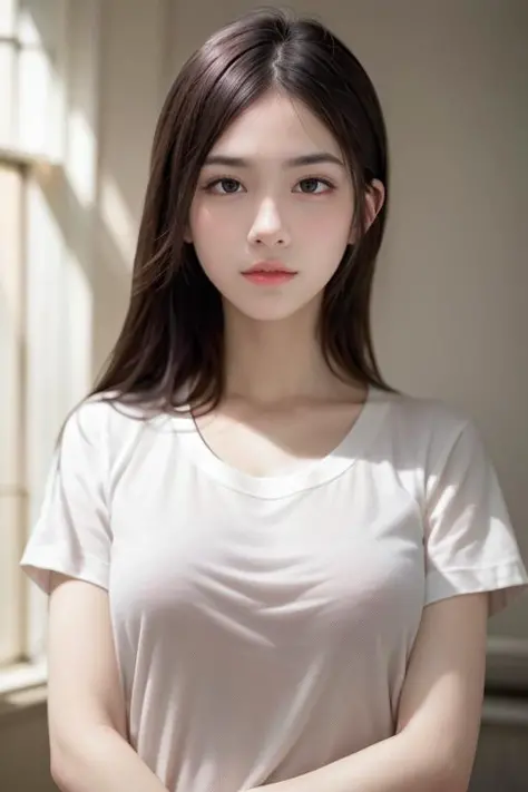 dressed, (photo realistic:1.4), (hyper realistic:1.4), (realistic:1.3),
(smoother lighting:1.05), (increase cinematic lighting quality:0.9), 32K,
1girl,20yo girl, realistic lighting, backlighting, light on face, ray trace, (brightening light:1.2), (Increase quality:1.4),
(best quality real texture skin:1.4), finely detailed eyes, finely detailed face, finely quality eyes,
(joy, blush), (tired and sleepy and satisfied), face closeup, t-shirts,
(Increase body line mood:1.1), (Increase skin texture beauty:1.1)
<lora:sweetyMixGirl_V1:0.6>