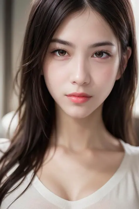 dressed, (photo realistic:1.4), (hyper realistic:1.4), (realistic:1.3),
(smoother lighting:1.05), (increase cinematic lighting quality:0.9), 32K,
1girl,20yo girl, realistic lighting, backlighting, light on face, ray trace, (brightening light:1.2), (Increase quality:1.4),
(best quality real texture skin:1.4), finely detailed eyes, finely detailed face, finely quality eyes,
(joy, blush), (tired and sleepy and satisfied), face closeup, t-shirts,
(Increase body line mood:1.1), (Increase skin texture beauty:1.1)
