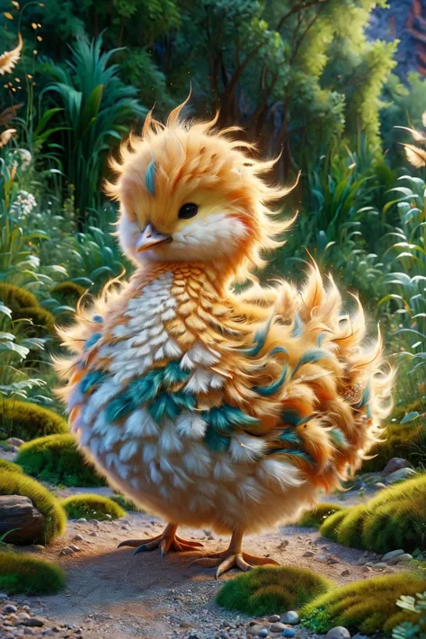 ral-fluff,<lora:ral-fluff:1>,<lora:SDXL_Sacred_beast:0.5>,
A phoenix chick,