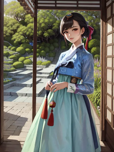 (masterpiece, best quality, ultra-detailed, illustration, painting),
illumination, finely detail, (poster illustration),
(2girls:1.4),
(a High Quality Victorian Era cute girl),
(wearing a korean hanbok:1.3), (wearing a korean traditional clothes),
(korean traditional new year:1.2),
<lora:Hanbok-10:1> hanbok, bokjumeoni, 
oil painting by (Francois Boucher, (alphonse mucha:0.8), Claude Monet, (Franz Xaver Winterhalter:0.8), (NORMAN ROCKWELL:0.8), (artgerm:0.8)),
side swept hair, hair bowtie,
(detailed face, detailed eyes), (detailed hands), (detailed fingers), full body shot,
(detailed korean garden background:1.2), (looking at viewer), (intricate details), (absurdres),
SHARP, (highres), (HIGH DETAIL:1.2), finely detailed, soft lighting, beautiful detailed glow,