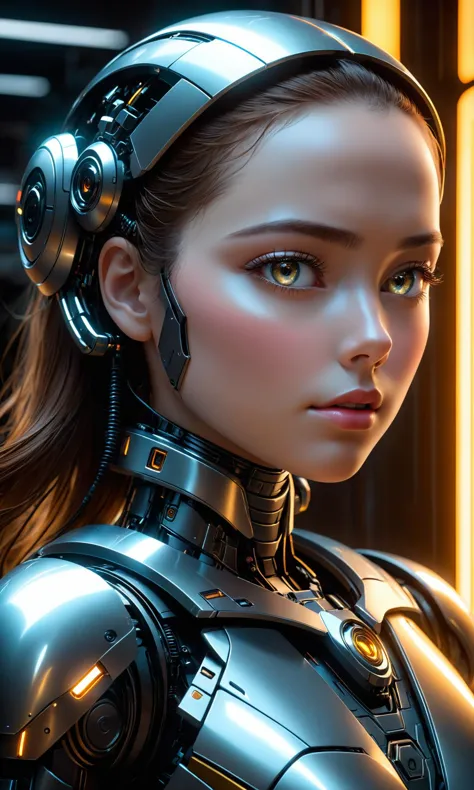 The most amazing dream you ever had about the beautiful female robot android robot face, hyper realistic, ambient lighting, conc...