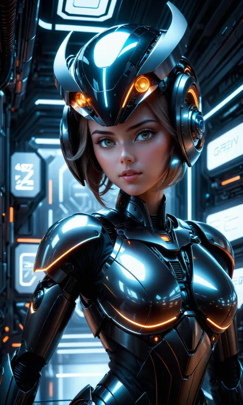 The most amazing dream you ever had about a beautiful futuristic robot girl, hyper realistic, ambient lighting, concept art, int...