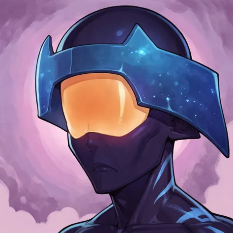 a close up of a person wearing a helmet and a blue helmet