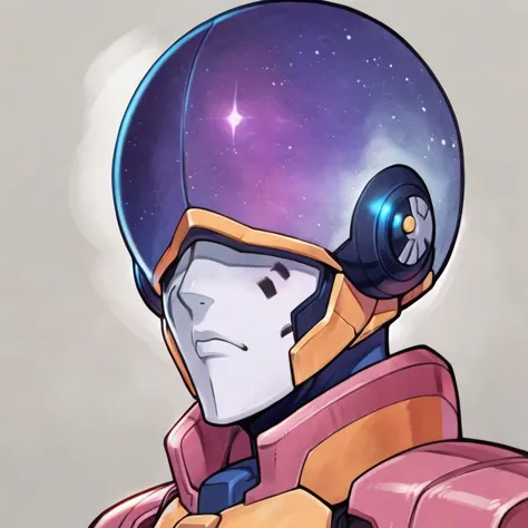 a close up of a cartoon of a man in a space suit