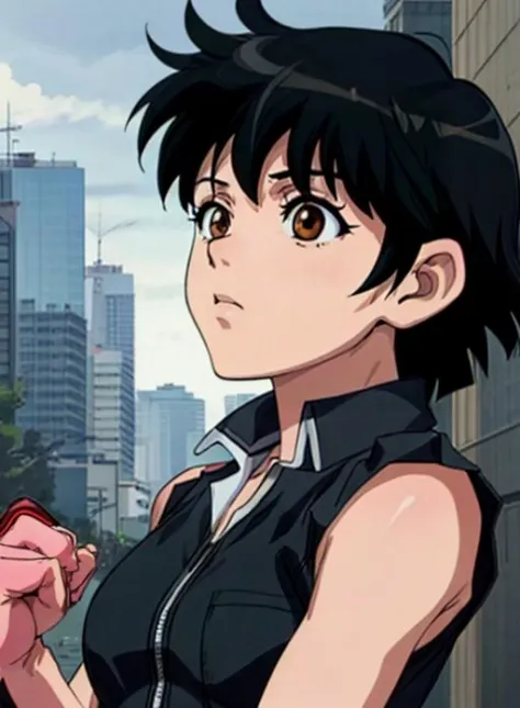 best quality, (masterpiece),(ultra-detailed), (high quality), (high resolution),makoto shido, black hair, brown eyes, short hair,